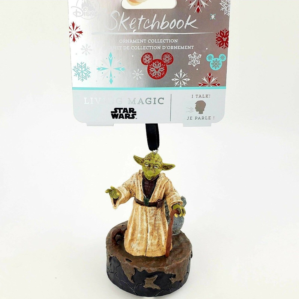 Disney Star Wars Yoda Talking Magic Sketchbook Christmas Ornament New with Tag